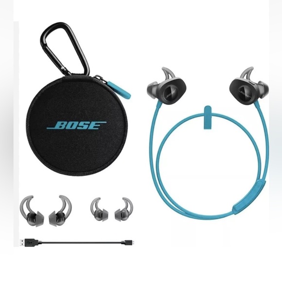 Bose Soundsport Wireless Earbuds Noise-Canceling in Aqua - Picture 1 of 7